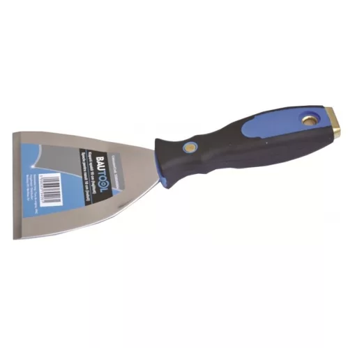 Bautool erősített kaparó spakli 10cm hajlított soft nyél üthető kivitel (b3380060804)