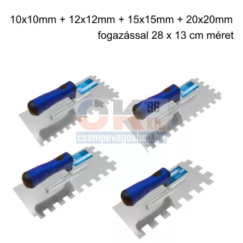   Bautool fogazott glettvas csomag 10-12-15-20 mm, 4db, 280×130 mm (b812012a3)