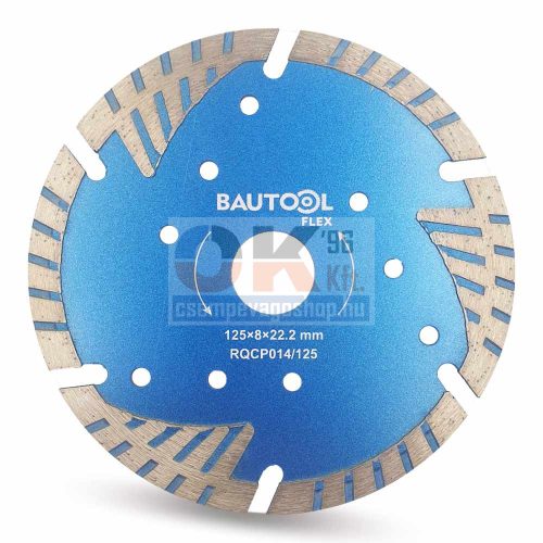 Bautool gyémánttárcsa turbo szegmens 125x22,2 mm (brqcp014125)