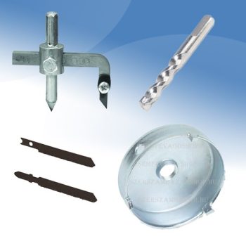 Keményfémlapkás és szemcsés fúró, körkivágó