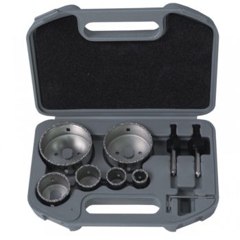   Dedra wolframkarbird szemcsés fúró készlet 9db-os fúrókészlet 22-28-35-44-68-73mm (ded1515)