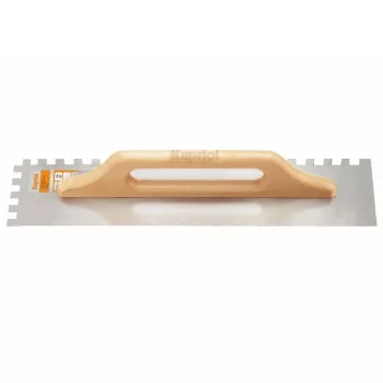   Kapriol fogazott glettvas 140×500mm, 12×12mm, 0,7mm, fa nyéllel (k23043)