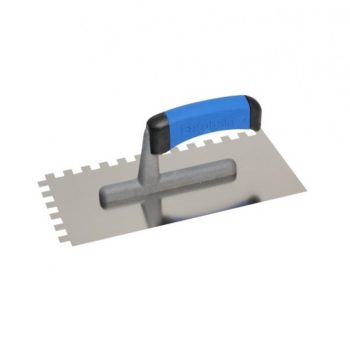   Kubala, Fém fogazott glettvas rozsdamentes gumirozott nyél 130 x 270 mm, fog: 8x8 mm (mak0203)