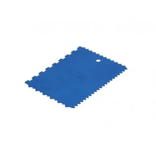 Kubala burkolószerszám, műanyag fogazott ragasztóhúzó lap 132×175mm (mak0706)