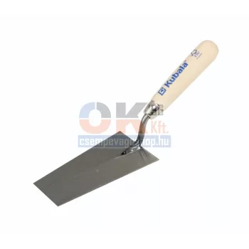   Kubala kéziszerszám, Kőműves burkoló gipszkanál fa nyéllel szélesség: Trapéz: 80x145x55 (mak1011)