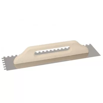   Kubala fogazott glettvas rozsdamentes 130 x 480 mm, 10x10 mm (KIFUTÓ) (mak2622)