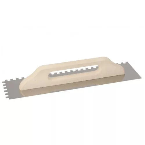 Kubala fogazott glettvas rozsdamentes 130 x 480 mm, 10x10 mm (KIFUTÓ) (mak2622)