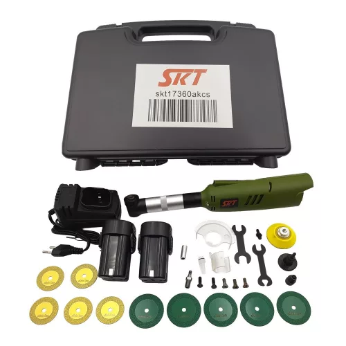 SKT MINI sarokcsiszoló, multigép Akkus, 360W koffer + tartozék (skt17360akcs)