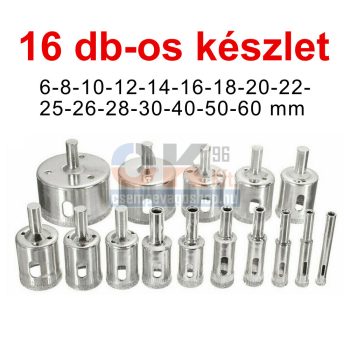   SKT 210 Basic vizes gyémántfúró készlet 16 db-os (skt21016)