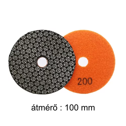 SKT gyémántszemcsés polirozótárcsa P200 D100mm száraz (skt415m200)