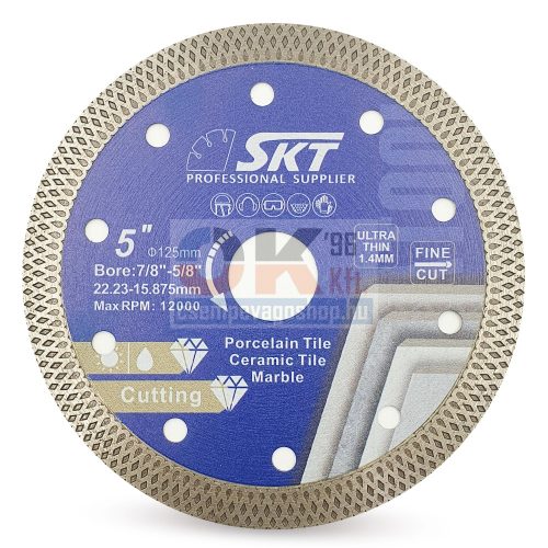 SKT 505 vékony gyémánttárcsa 125×22,2mm (skt505125)