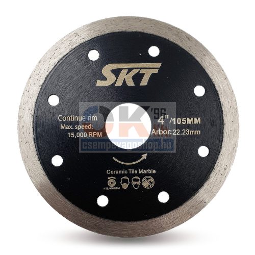 SKT 537 gyémánttárcsa száraz vágáshoz 105×22,2mm (skt537105)