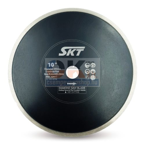 SKT 537 gyémánttárcsa vizes vágáshoz 250×25,4mm (skt537250)